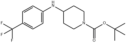 4-((4-(三氟甲基)苯基)氨基)哌啶-1-羧酸叔丁酯 结构式