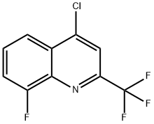 2-三氟甲基-4-氯-8-氟喹啉 结构式