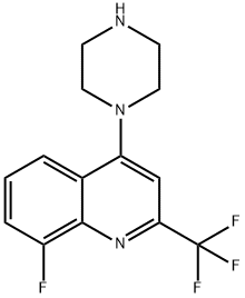 8-氟-4-(哌嗪-1-基)-2-(三氟甲基)喹啉 结构式