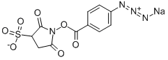 4-AZIDOBENZOIC ACID N-HYDROXY-SULFOSUCCINIMIDE ESTER SODIUM SALT 结构式