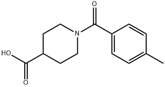 1-(4-甲基-苯甲酰)-哌啶-4-羧酸 结构式