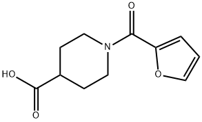 1-呋喃-2-基羰基哌啶-4-羧酸 结构式