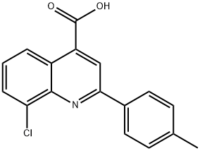 8-CHLORO-2-(4-METHYLPHENYL)QUINOLINE-4-CARBOXYLICACID 结构式