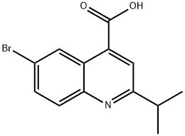 6-溴-2-异丙基喹啉-4-羧酸 结构式