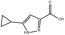 5-环丙基吡唑-3-羧酸 结构式