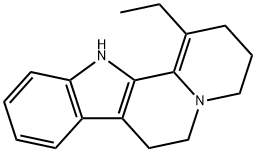 吲哚并[2,3-A]喹嗪,1-乙基-2,3,4,6,7,12-六氢- 结构式