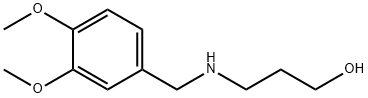 3-((3,4-二甲氧基苄基)氨基)丙-1-醇 结构式