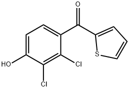 2,3-dichloro-4-hydroxyphenyl 2-thienyl ketone 结构式