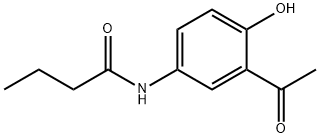 2-乙酰基-4-丁酰胺基苯酚 结构式
