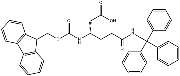 FMOC-Β-HOMOGLN(TRT)-OH 结构式