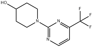 1-[4-(三氟甲基)-2-嘧啶基]-4-哌啶醇 结构式