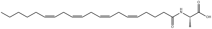 N-(1-OXO-5Z,8Z,11Z,14Z-EICOSATETRAENYL)-L-ALANINE 结构式