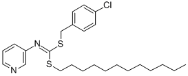 (4-Chlorophenyl)methyl dodecyl-3-pyridinylcarbonimidodithioate 结构式