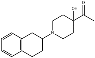 4-Acetyl-1-(1,2,3,4-tetrahydronaphthalen-2-yl)piperidin-4-ol 结构式