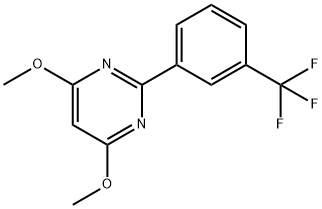 2-[(3-TRIFLUOROMETHYL)PHENYL]-4,6-DIMETHOXYPYRIMIDINE 结构式