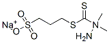 sodium 3-sulphonatopropyl 2,2-dimethyldithiocarbazate 结构式