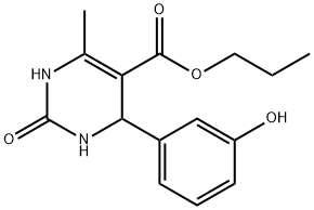 5-Pyrimidinecarboxylicacid,1,2,3,4-tetrahydro-4-(3-hydroxyphenyl)-6-methyl-2-oxo-,propylester(9CI) 结构式