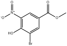 3-溴-4-羟基-5-硝基苯甲酸甲酯 结构式