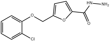 5-[(2-氯苯氧基)甲基]-2-呋喃卡巴肼 结构式