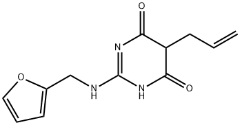 5-Allyl-2-(furfurylamino)pyrimidine-4,6(1H,5H)-dione 结构式