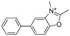 2,3-Dimethyl-5-phenylbenzoxazole-3-ium 结构式