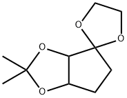 Spiro[4H-cyclopenta-1,3-dioxole-4,2-[1,3]dioxolane], tetrahydro-2,2-dimethyl- (9CI) 结构式