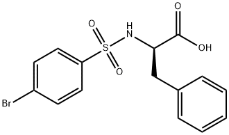 (αR)-α-[[(4-Bromophenyl)sulfonyl]amino]benzenepropanoic acid 结构式