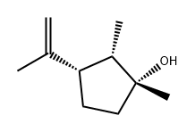 (1R,2S,3S)-1,2-Dimethyl-3-isopropenylcyclopentanol 结构式