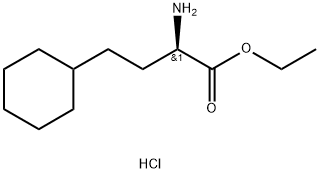 (-)-(R)-2-氨基-4-环己基丁酸乙酯 盐酸盐 结构式