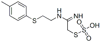 Thiosulfuric acid hydrogen S-[2-imino-2-[[2-[(4-methylphenyl)thio]ethyl]amino]ethyl] ester 结构式