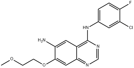 N4-(3-氯-4-氟苯基)-7-(2-甲氧基乙氧基)喹唑啉-4,6-二胺 结构式