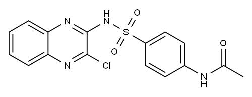 N-{4-[(3-氯喹喔啉-2-基)氨磺酰基]苯基}乙酰胺 结构式