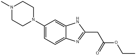 2-[5-(4-甲基哌嗪)苯并咪唑-2-基]乙酸乙酯 结构式