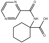 Cyclohexanecarboxylic acid, 1-[(pyrazinylcarbonyl)amino]- (9CI) 结构式