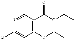 6-Chloro-4-ethoxypyridine-3-carboxylic acid ethyl ester 结构式