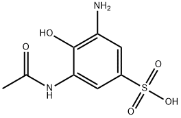 3-乙酰氨基-5-氨基-4-羟基苯磺酸 结构式