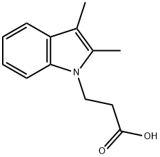 3-(2,3-二甲基-1H-吲哚-1-基)丙酸 结构式