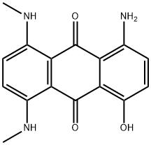 1-amino-4-hydroxy-5,8-bis(methylamino)anthraquinone 结构式