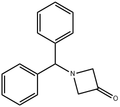 1-二苯甲基氮杂环丁烷-3-酮 结构式