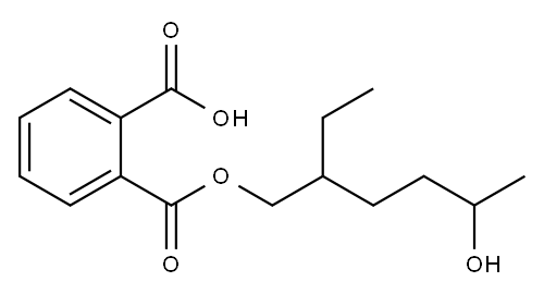 单(2-乙基-5-羟基己基)邻苯二甲酸酯 混有非对映异构体 结构式