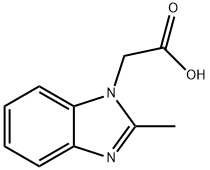 (2-甲基苯并咪唑-1-基)乙酸 结构式