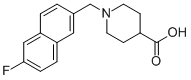 1-[(6-FLUORO-2-NAPHTHALENYL)METHYL]-PIPERIDINE-4-CARBOXYLIC ACID 结构式