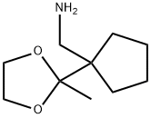 Cyclopentanemethanamine, 1-(2-methyl-1,3-dioxolan-2-yl)- (9CI) 结构式