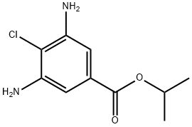 3,5-二氨基-4-氯-苯甲酸丙-2-酯 结构式