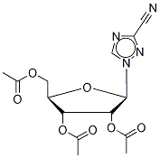 3-Cyano-1-(2,3,5-tri-O-acetyl-β-D-ribofuranosyl)-1,2,4-triazole 结构式