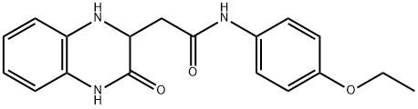 N-(4-乙氧基苯基)-2-(3-氧代-1,2,3,4-四氢喹喔啉-2-基)乙酰胺 结构式