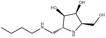 3,4-Pyrrolidinediol, 2-[(butylamino)methyl]-5-(hydroxymethyl)-, (2R,3R,4S,5R)- (9CI) 结构式