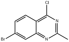 7-溴-4-氯-2-甲基喹唑啉 结构式