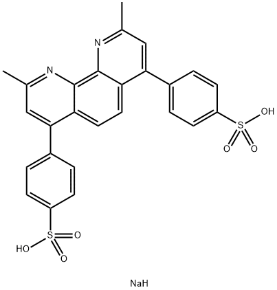 2,9-二甲基-4,7-二苯基-1,10-菲罗啉二磺酸二钠盐 结构式