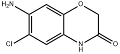 7-氨基-6-氯-3,4-二氢-2H-1,4-苯并噁嗪-3-酮 结构式